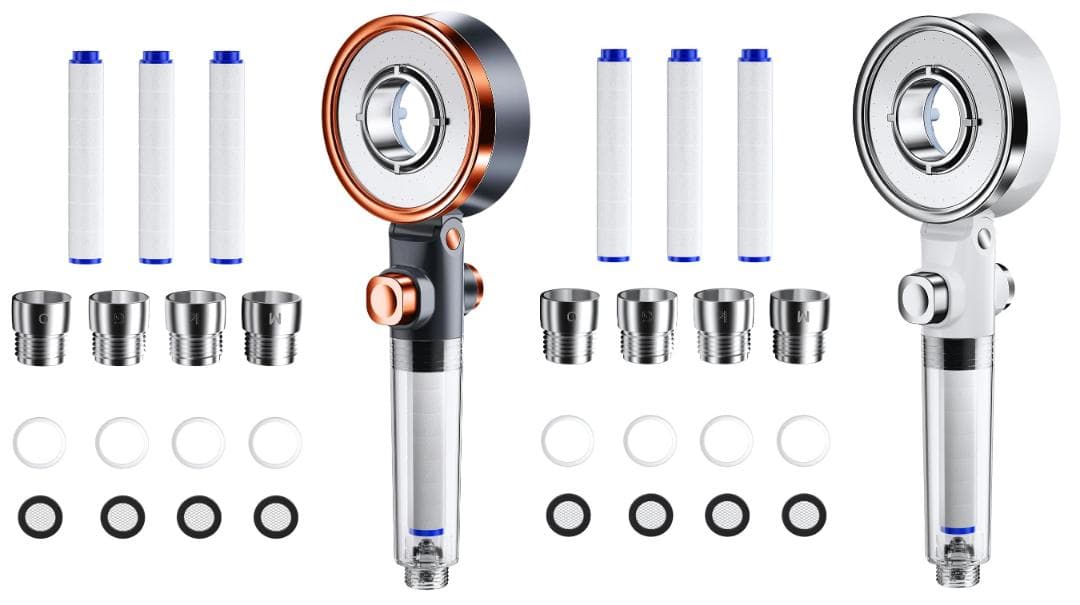 2個セット／マイクロナノバブル／2024新登場・80%節水、浄水カートリッジ9本