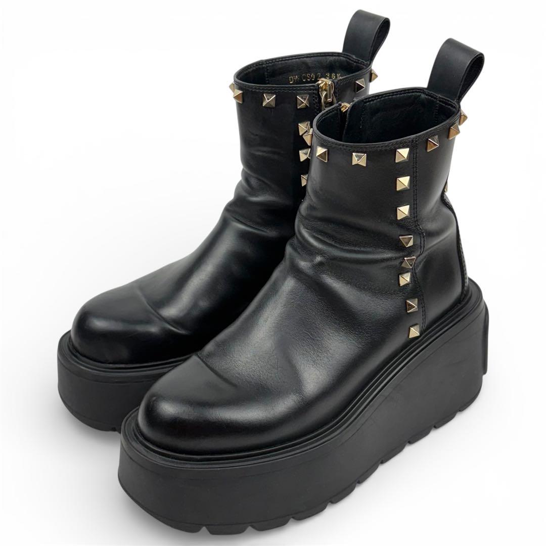 VALENTINO ヴァレンティノ　23.5cm 36.5 ユニークフォーム　黒