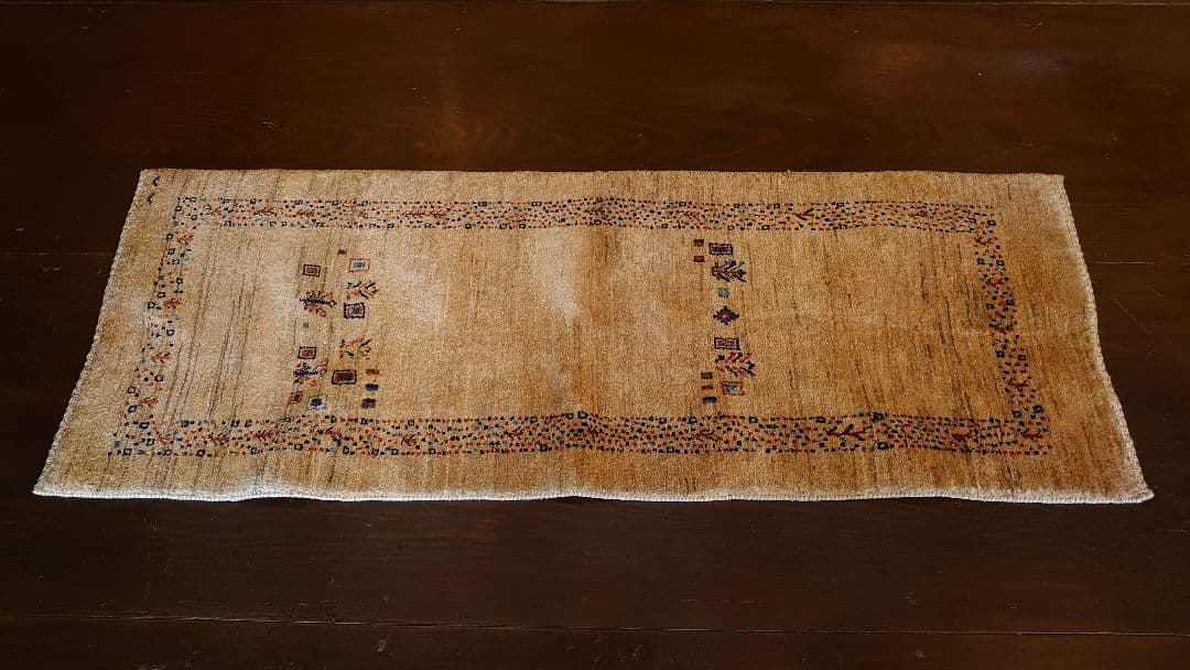 緞通　ラグ　ベルギーラグ　ペルシャ絨毯　敷物　旧家　蔵出し　1枚