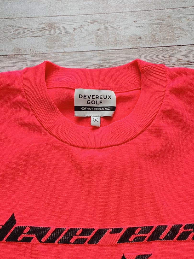 DEVEREUX デヴァローゴルフ チェッカーリブニットプルオーバー トレーナー