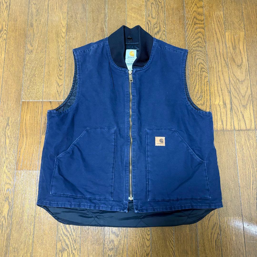 キ*る様 カーハート　ベスト　皮タグ　ミッドナイト　ネイビー　lサイズ