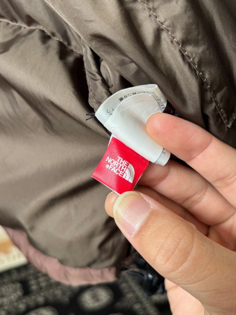 1996 ノースフェイス 700fil ヌプシ センターロゴ ブラウン系 希少