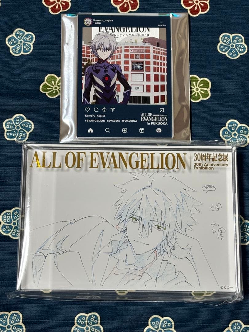エヴァンゲリオン30周年記念展 アクリルブロック トレーディングカード　カヲル