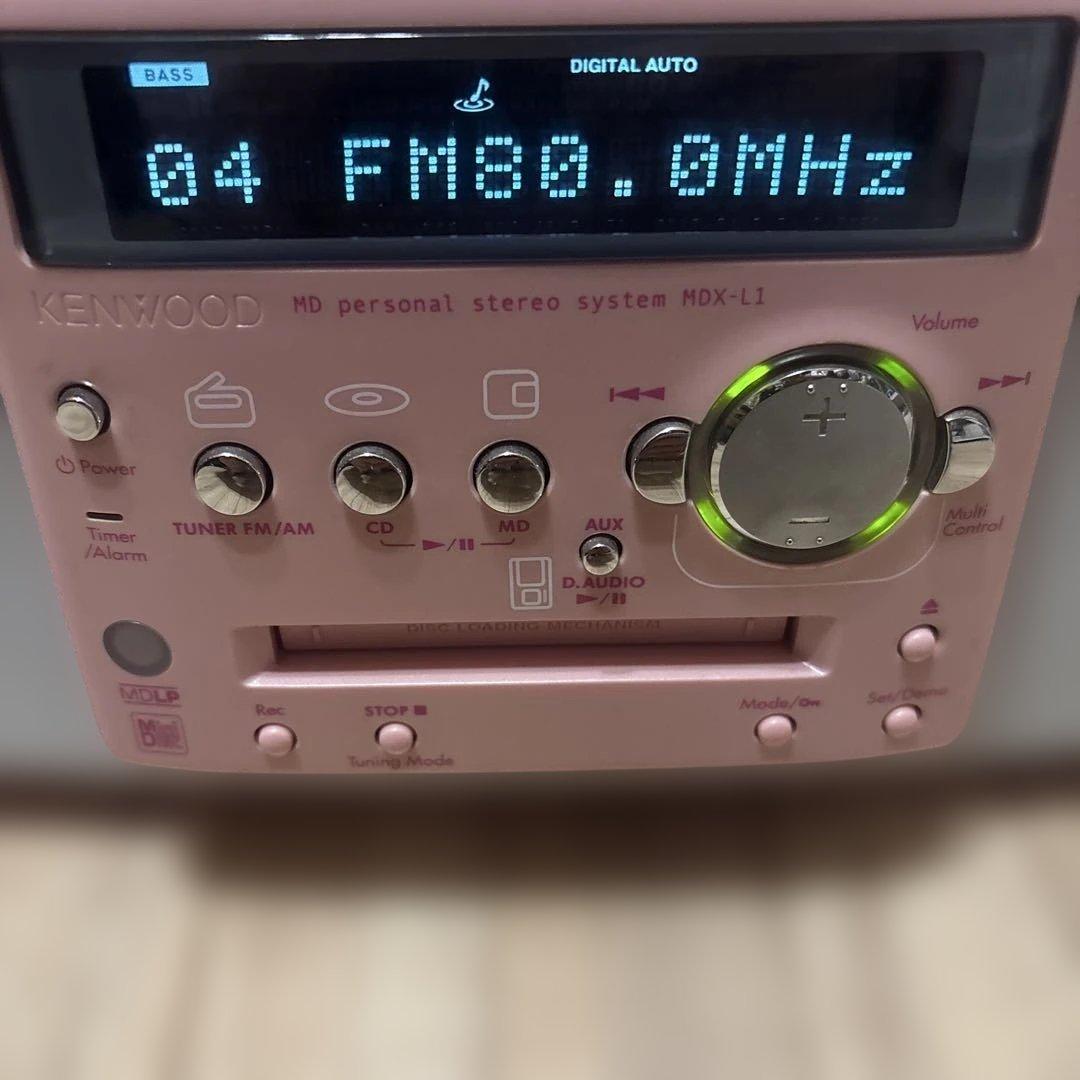 KENWOOD MDX-L1 CD/MDパーソナルステレオピンク//ケンウッド