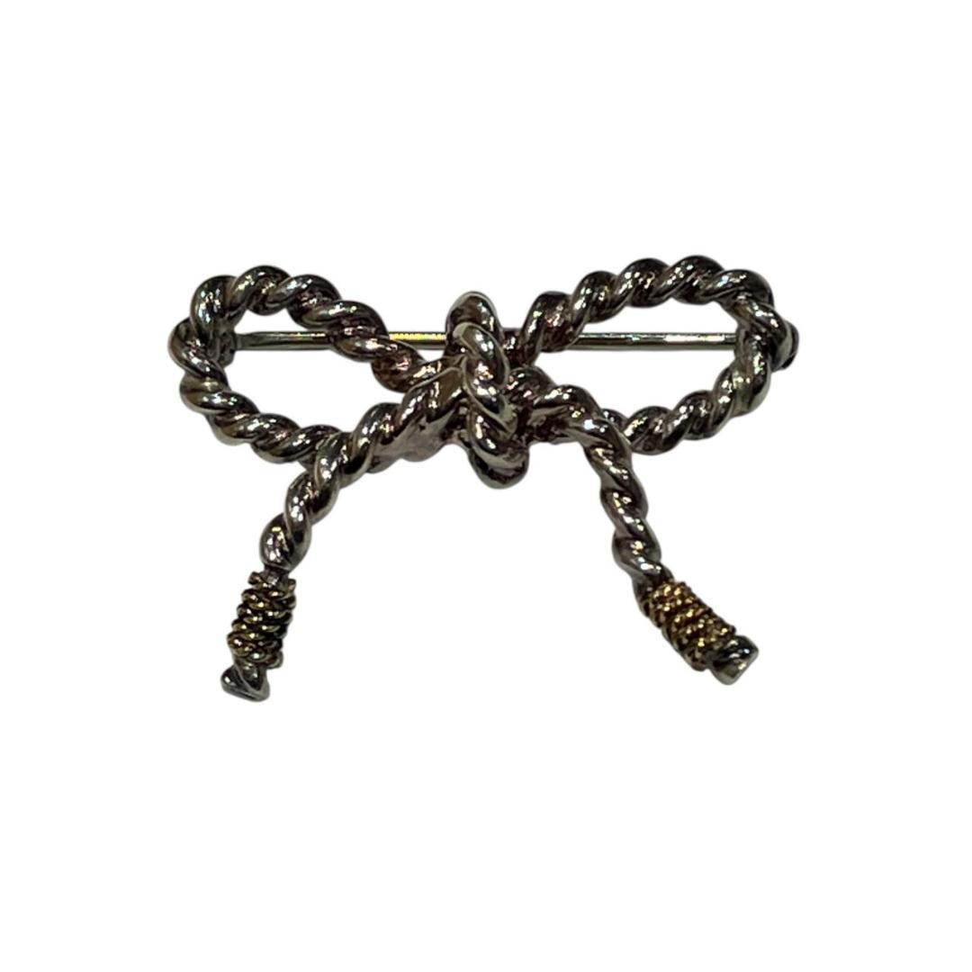 ティファニー　ブローチ リボン シルバー925 750 6ｇ