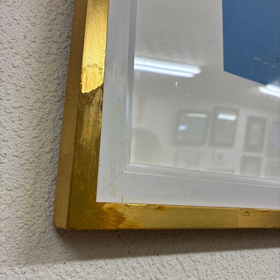 真作保証　柳原良平　オリジナル切り絵　シーサイドももち