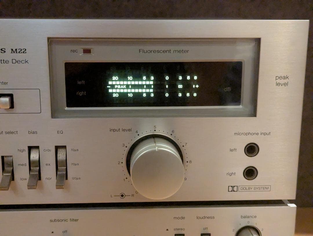 【ダニエル】Technics RS-M22 カセットデッキ FLメーター