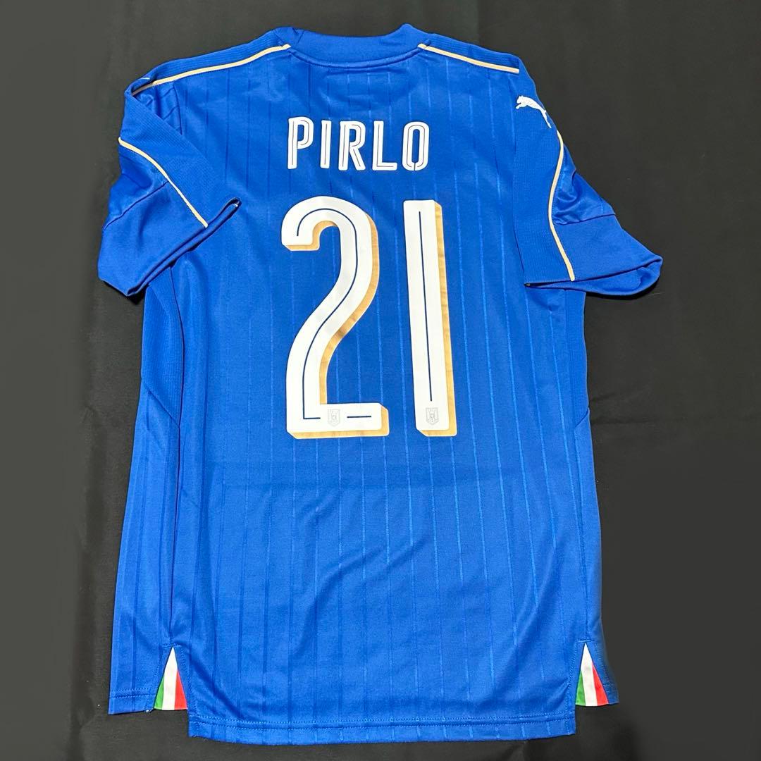 【正規品／極美品】イタリア代表 16-17ホーム #21ピルロ日本M