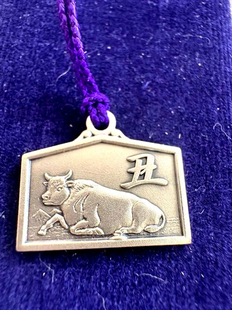 純銀製　造幣局　干支根付　丑