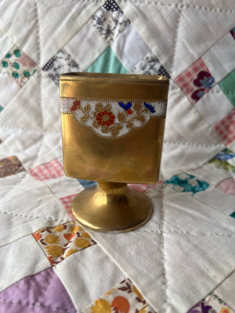 オールドノリタケたばこ入れ金彩