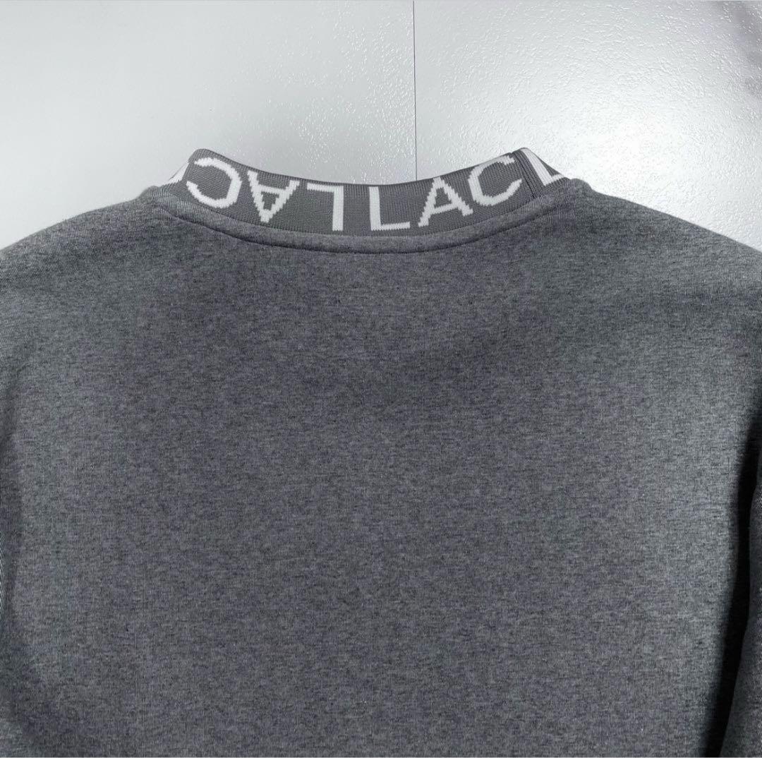 LACOSTE ラコステ コットンブレンド ネックロゴ　スウェット プルオーバー