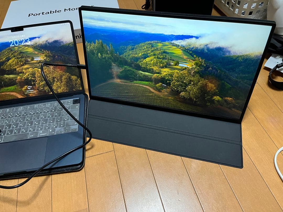 ポータブルモニター18.5インチtype-c一本給電&接続