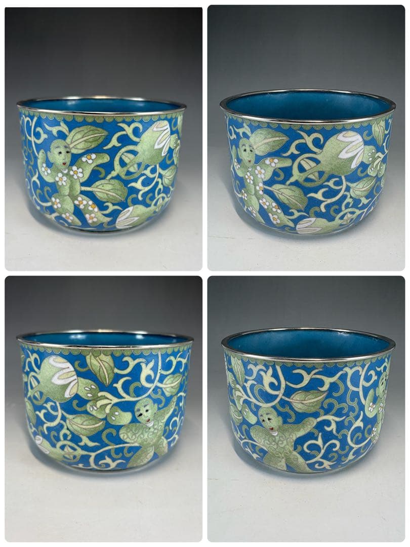 【中古品】黄井仁造　唐物七宝皆具（真塗替蓋付）共箱USED〈税込•送料込〉