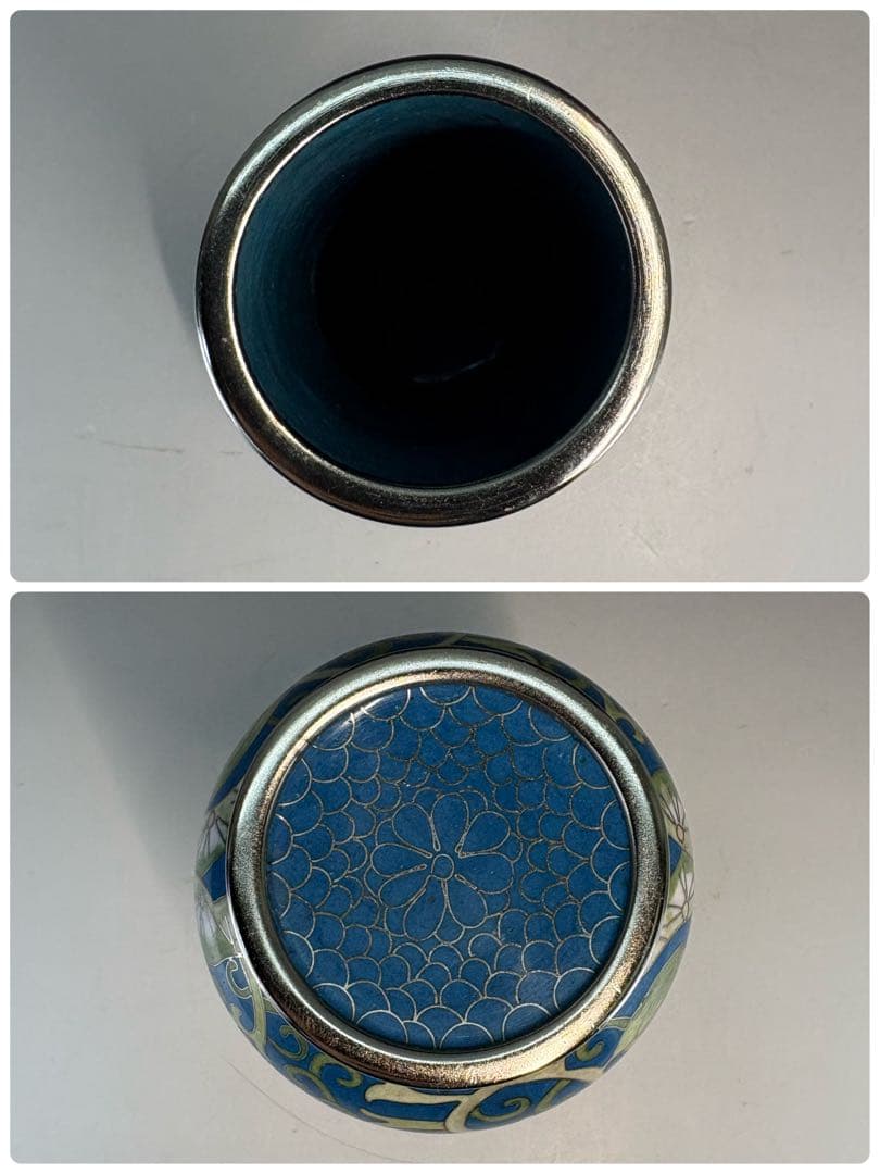 【中古品】黄井仁造　唐物七宝皆具（真塗替蓋付）共箱USED〈税込•送料込〉