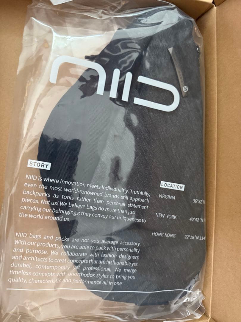 NIID FINO V 多機能スリングバッグ Gray 右掛け