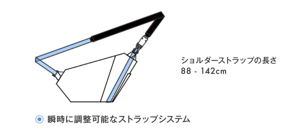 NIID FINO V 多機能スリングバッグ Gray 右掛け