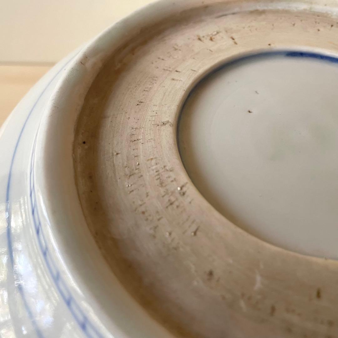 古伊万里 染付 草鳥文 深鉢 呉須 青花