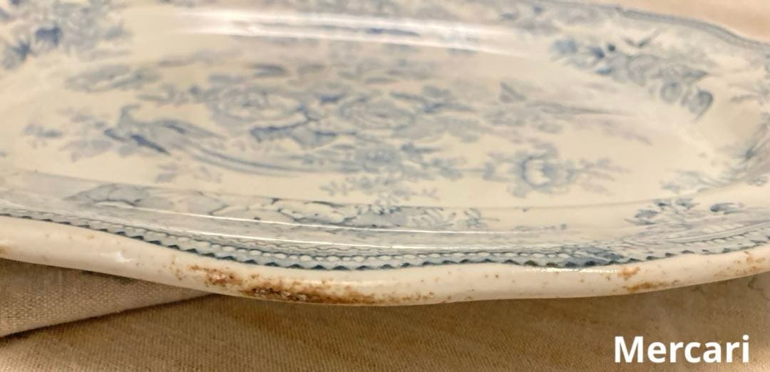 【レア】ヴィクトリアン　アジアティックフェザンツオーバル　大皿　38.5cm