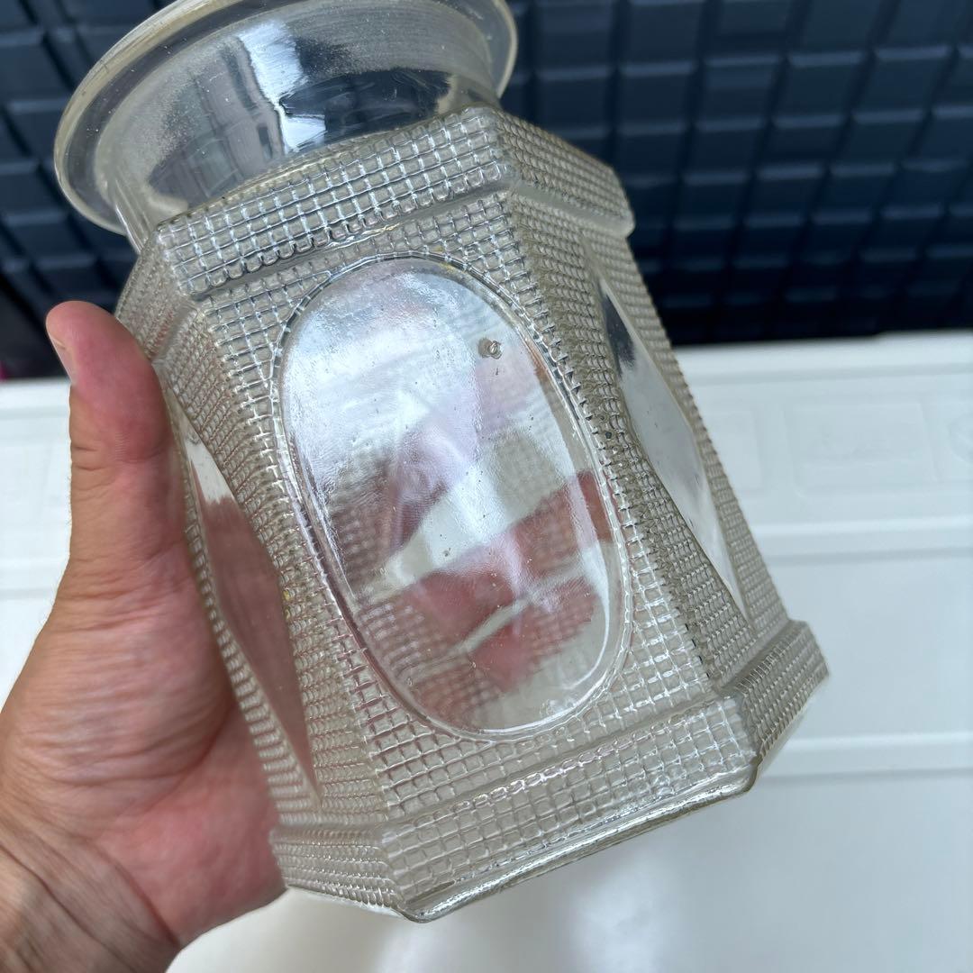 飴屋瓶 ガラス瓶 保存容器 ガラス 昭和レトロ 大正ロマン 六角形 珍しい