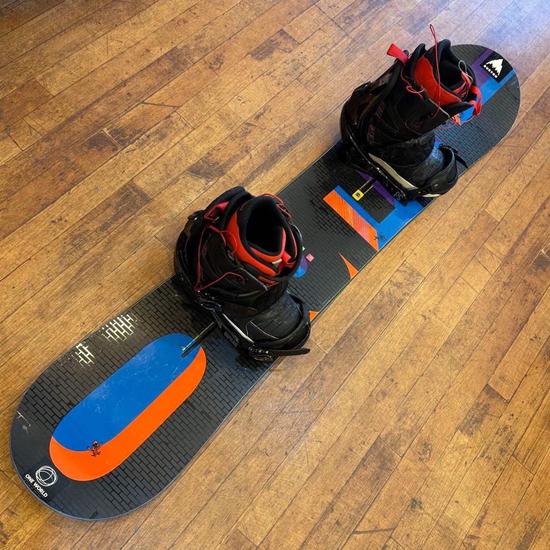 送料込！Burton スノーボード3点セットジャンク 26.5cm 152cm