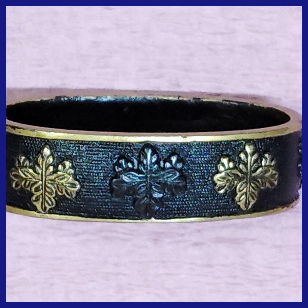 刀装具 縁頭 縁のみ 無銘 銅地 金色絵 魚々子地 五三桐紋図 時代物