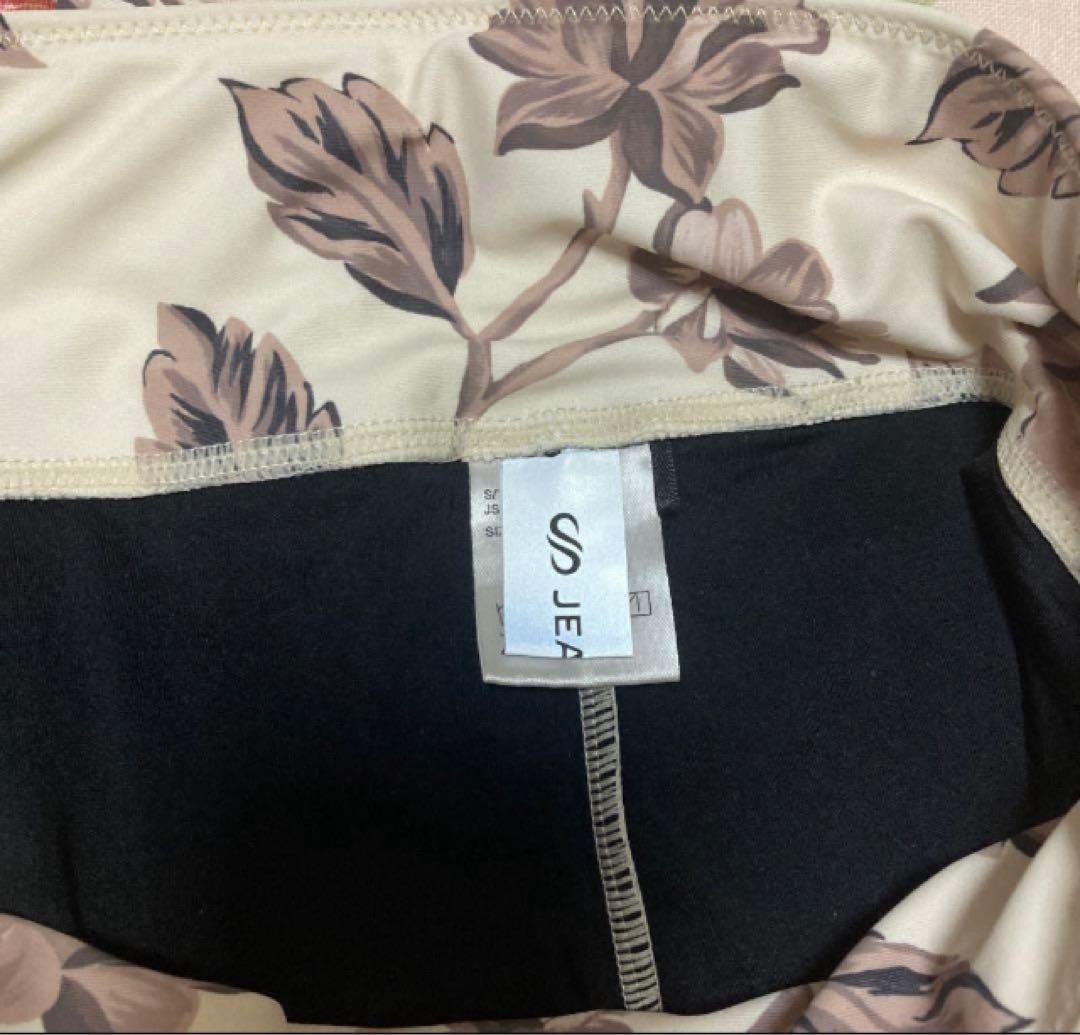 ジーナシス JEANASIS ヨガウェア レトロフラワー セットアップ L