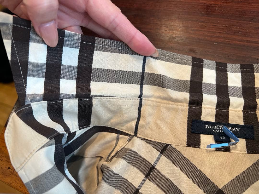 ミ*ン様 BURBERRY ノースリーブチェックワンピース 40