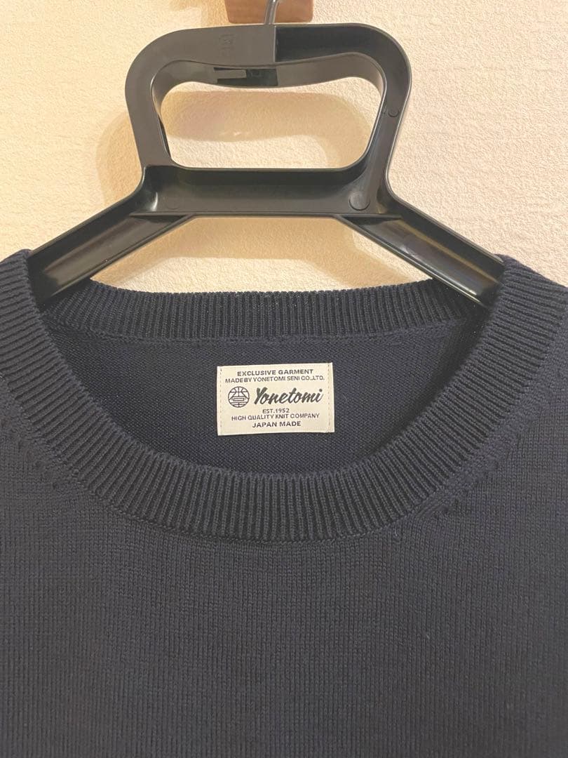 【土日限定SALE❗️】極美品 Yonetomi クルーネックセーター ネイビー