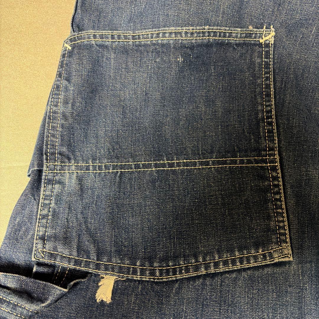 60s カーハート デニム オーバーオール エプロン付 ビンテージ ダブルニー