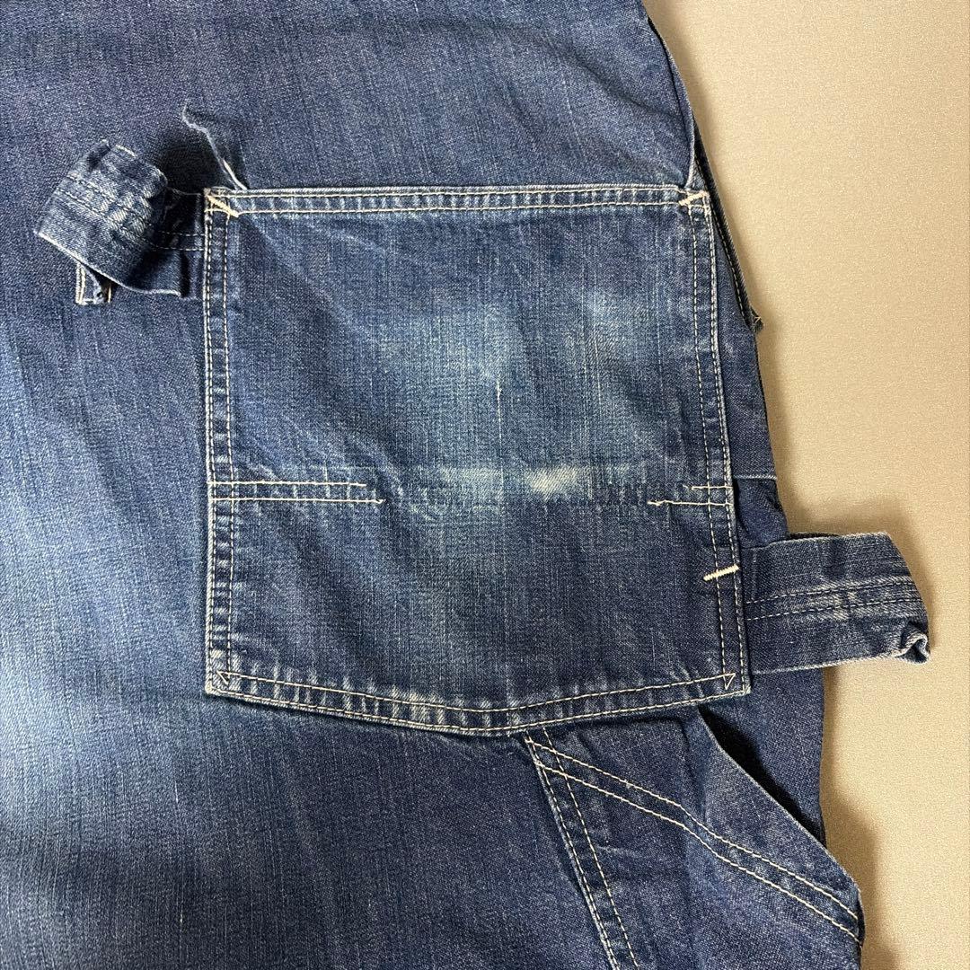 60s カーハート デニム オーバーオール エプロン付 ビンテージ ダブルニー