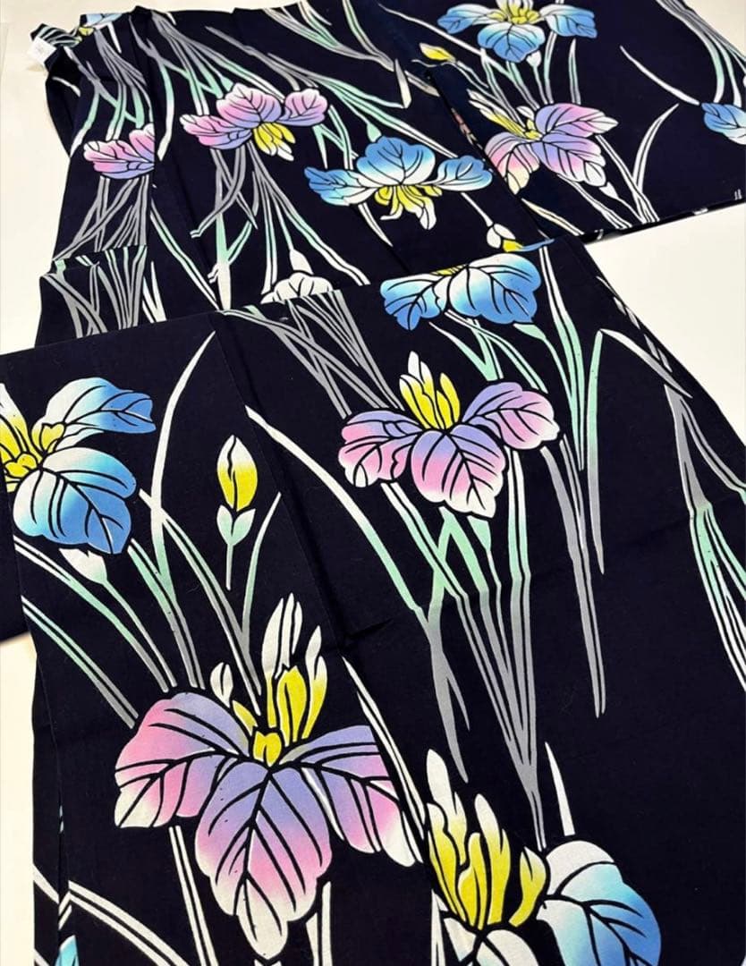 竺仙　浴衣　注染　幅広　ゆったり