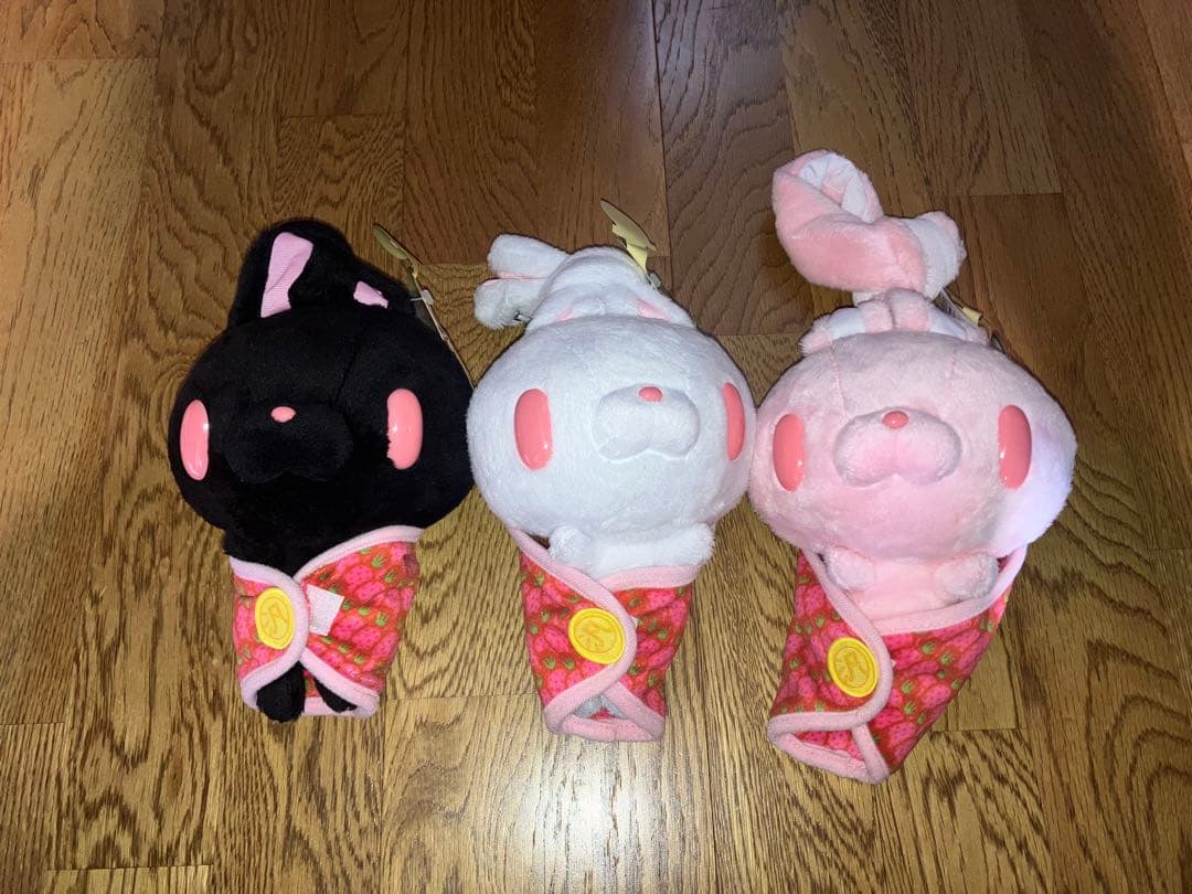 汎用うさぎ ベビーおくるみ ぬいぐるみ 全３種セット 未使用 グルーミー