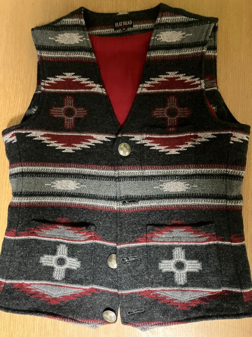 THE FLAT HEAD ブランケット ネイティブ ベスト サイズ38