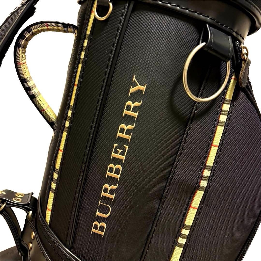 美品　BURBERRY ゴルフバッグ キャディバッグ　ノバチェック　ブラック