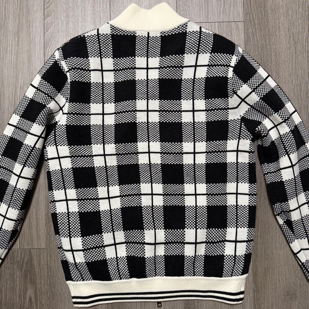 【美品】キャロウェイ callaway チェック柄ニットブルゾン Mサイズ