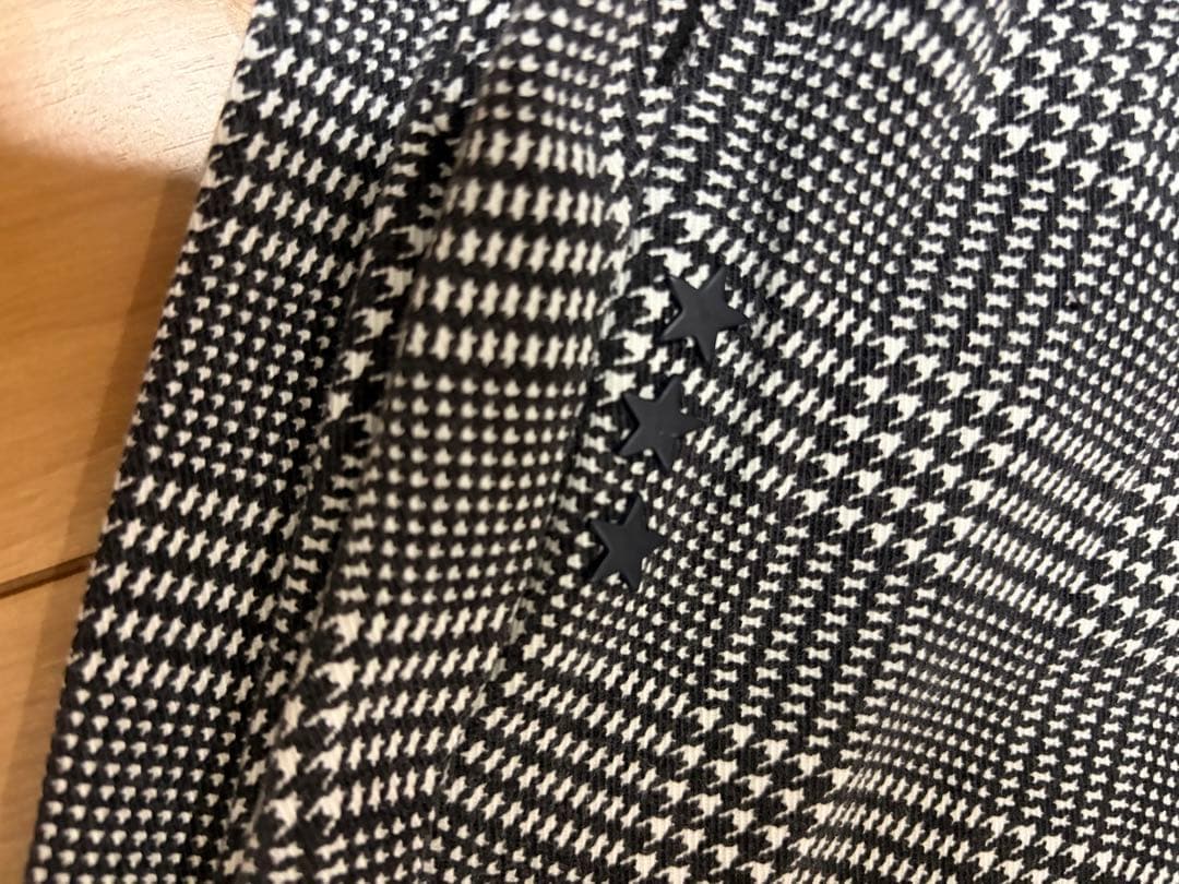 パーリーゲイツ 裏起毛 千鳥 チェック パンツ サイズ4 M相当 星条旗