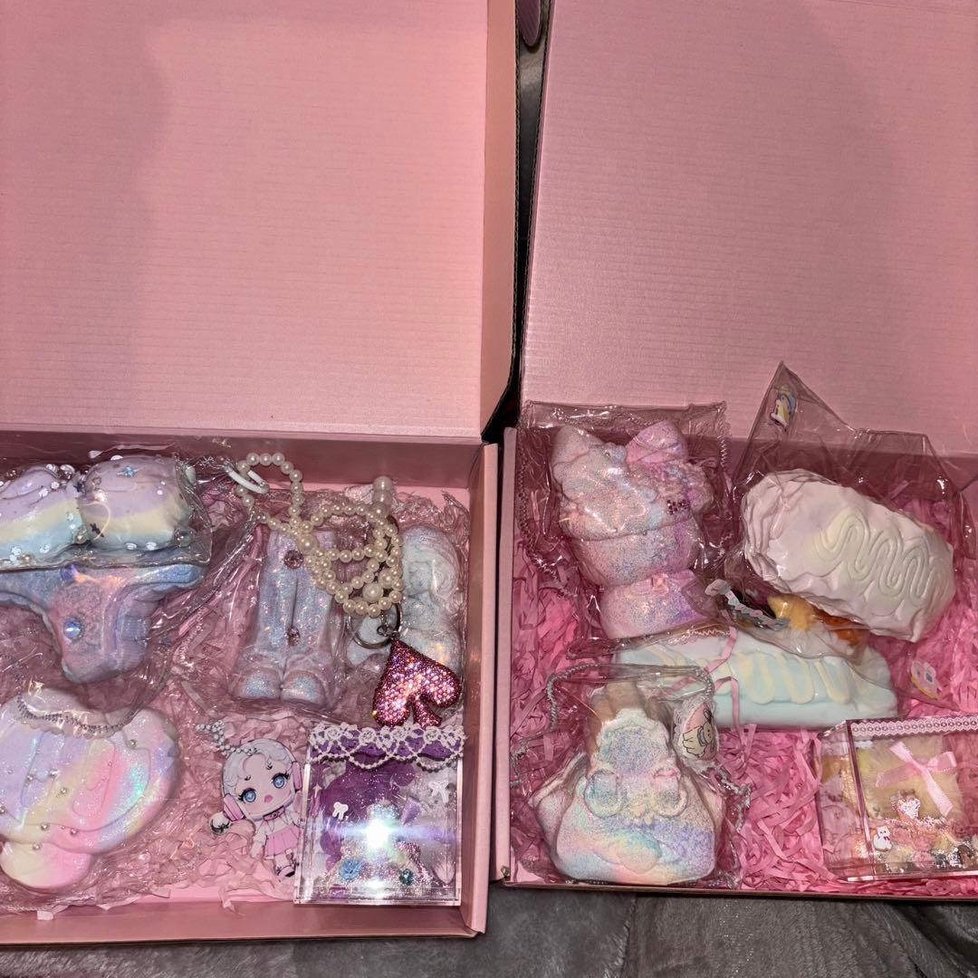 スクイーズ　まとめ売り　ピンク　バッグ　花束　ドレス　リボン