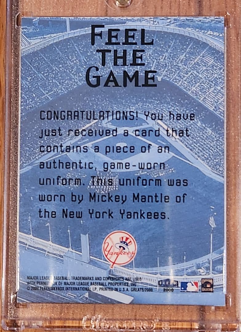 スポーツ選手 2000 FLEER Feel The Game Mickey Mantle