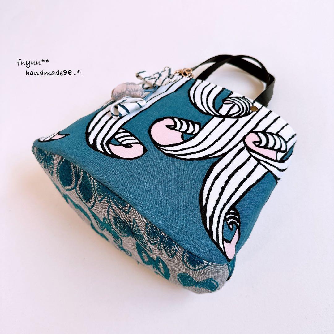 ハンドメイドꕤ︎︎ベルバッグ ミナペルホネン swing sky flower