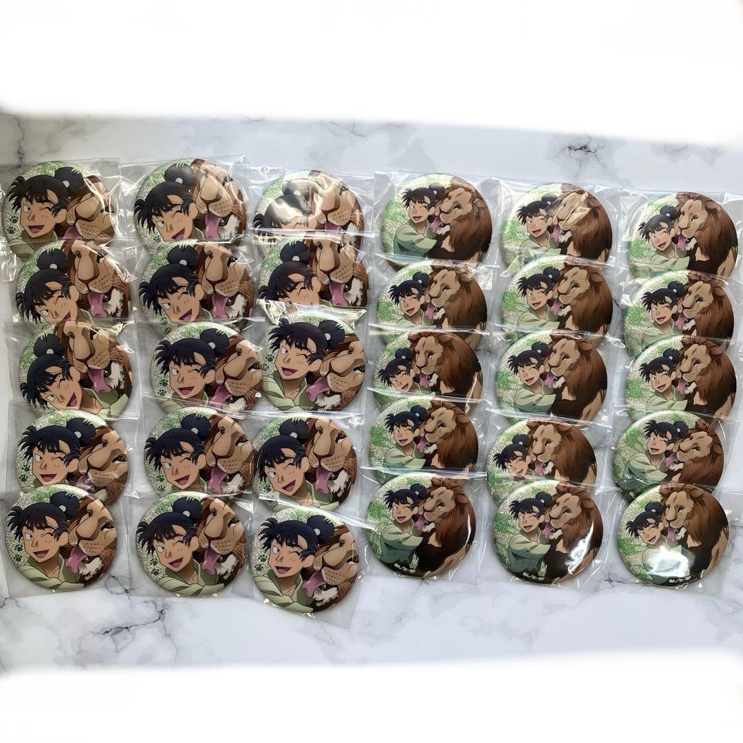 食満留三郎 缶バッジ 東武動物公園 みんなで飼育実習の段 ライオン セット