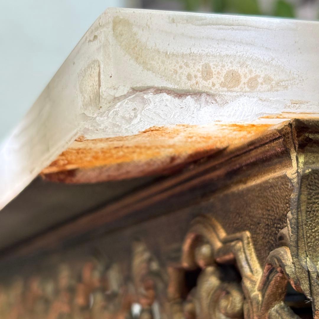 大理石テーブル アンティーク レトロ コーローテーブル　W100×D50×H46