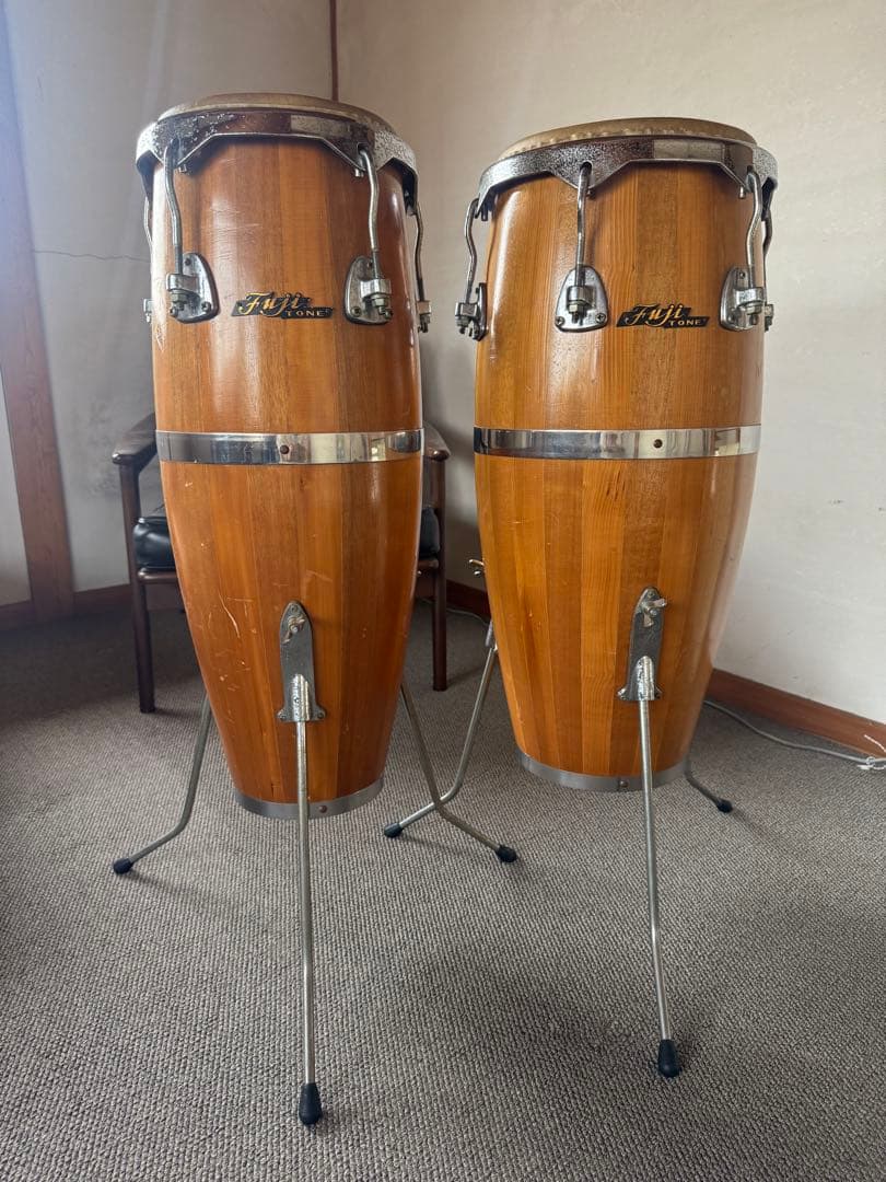 【希少　ヴィンテージ 日本製】Fuji TONE コンガ ペア 送料込み