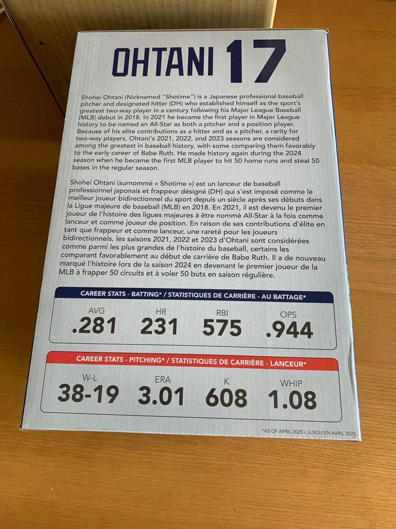 大谷翔平　リアルフィギュア　1/6スケール　世界限定712体の予約限定完売品