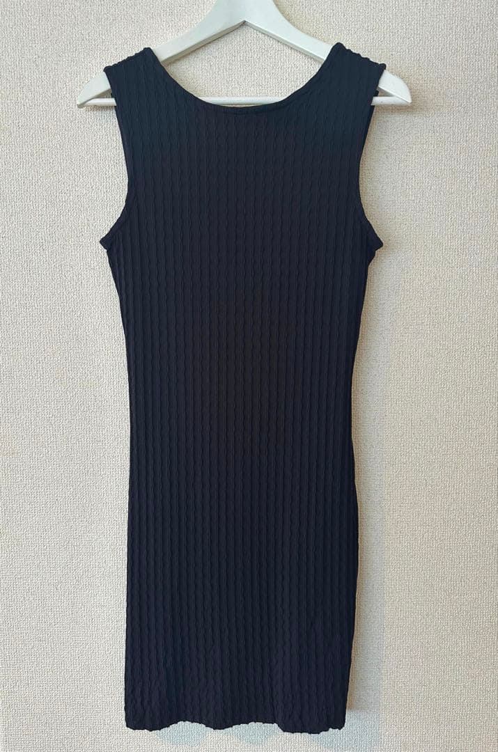 The row ザロウ　ブラック ノースリーブワンピース M パーティ