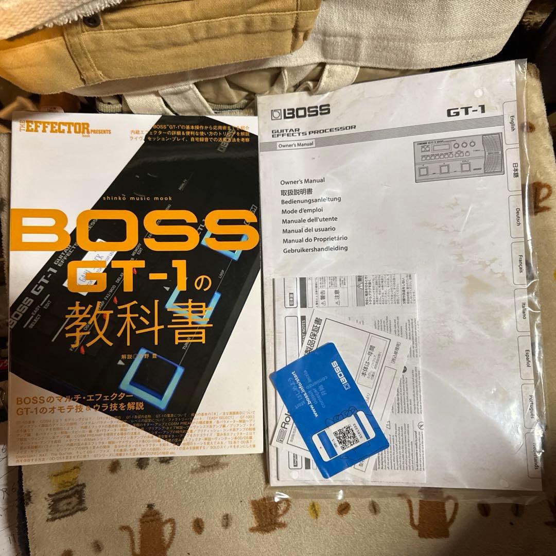 BOSS GT-1 電源ケーブル＆専用袋&教科書＆取り扱い説明書