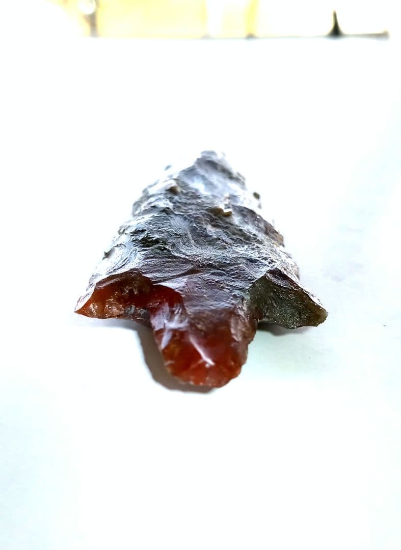 天然石 赤メノウ 石器  尖頭器 373   ❑　模写　❒