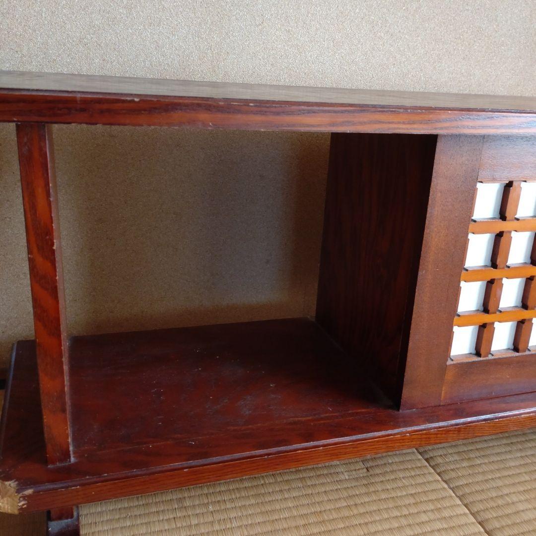 ニチハン 木製和風キャビネット 昭和レトロ 茶室 茶箪笥 民芸家具 茶道具