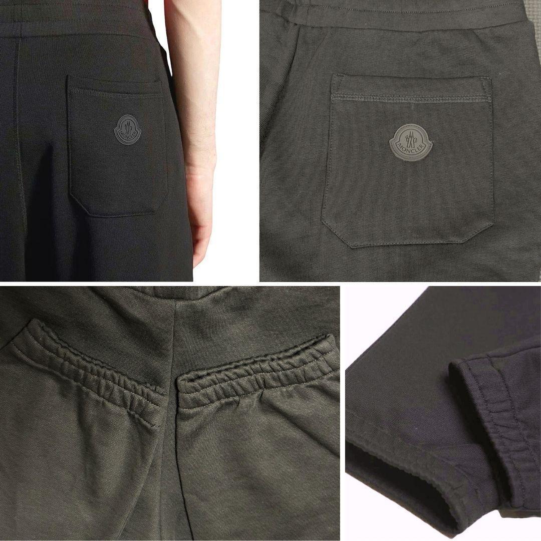 新品未使用☆MONCLER 3Dレタリング刺繡ロゴ セットアップ上下　XL　黒色