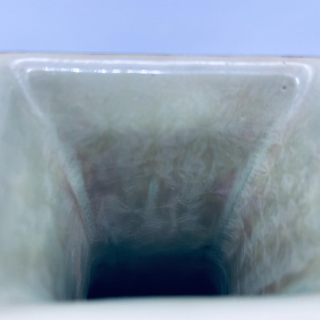 【大正】小森忍 緑釉雙耳瓶 匋雅堂製款 大連市 中国美術 中国古玩