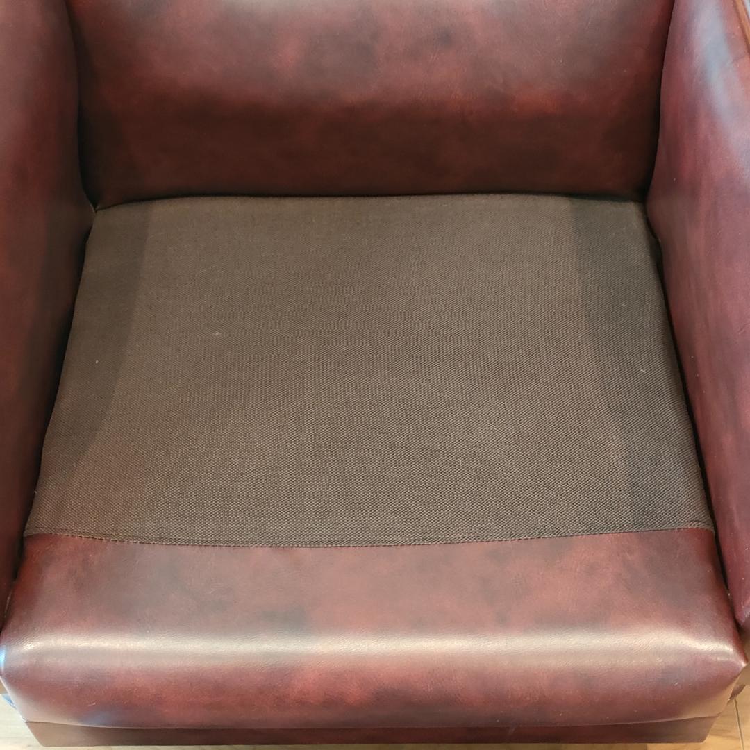 ヴィンテージソファ　1人掛け　ひじ掛け　レザー①